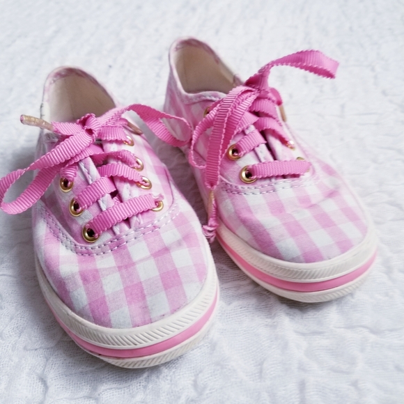 Keds x Kate Spade Champion Seasonal Pink Gingham Toddler Size 8 - Picture 5 of 7